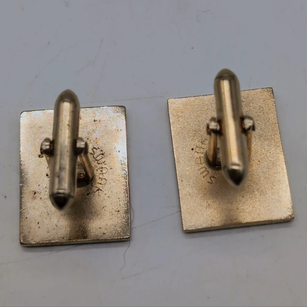 Vintage Gold and Black Swank Egyptian Chariot Cufflinks